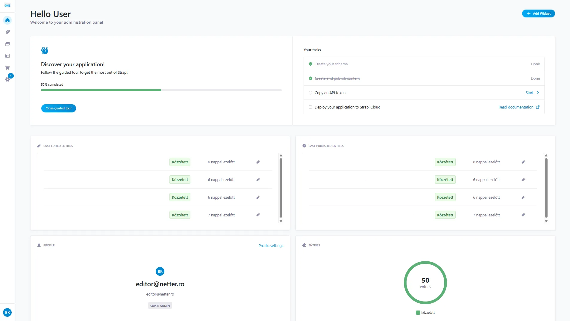 NetterONE Admin Panel